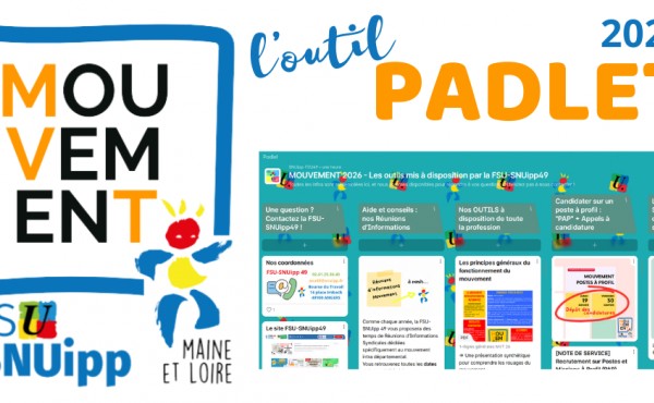 Accès au PADLET Mouvement