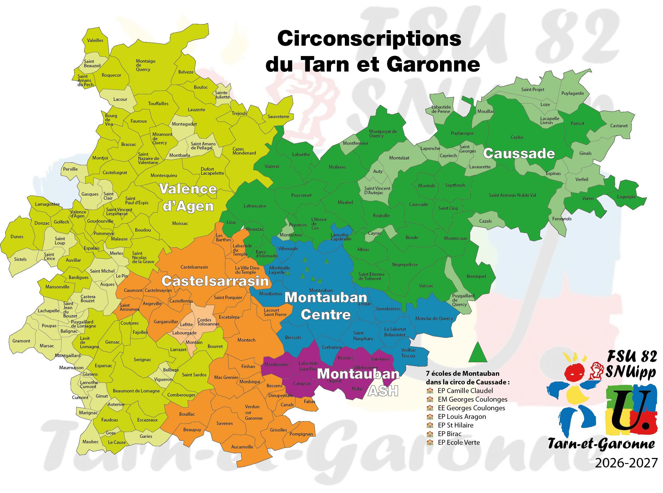 Carte des circonscriptions