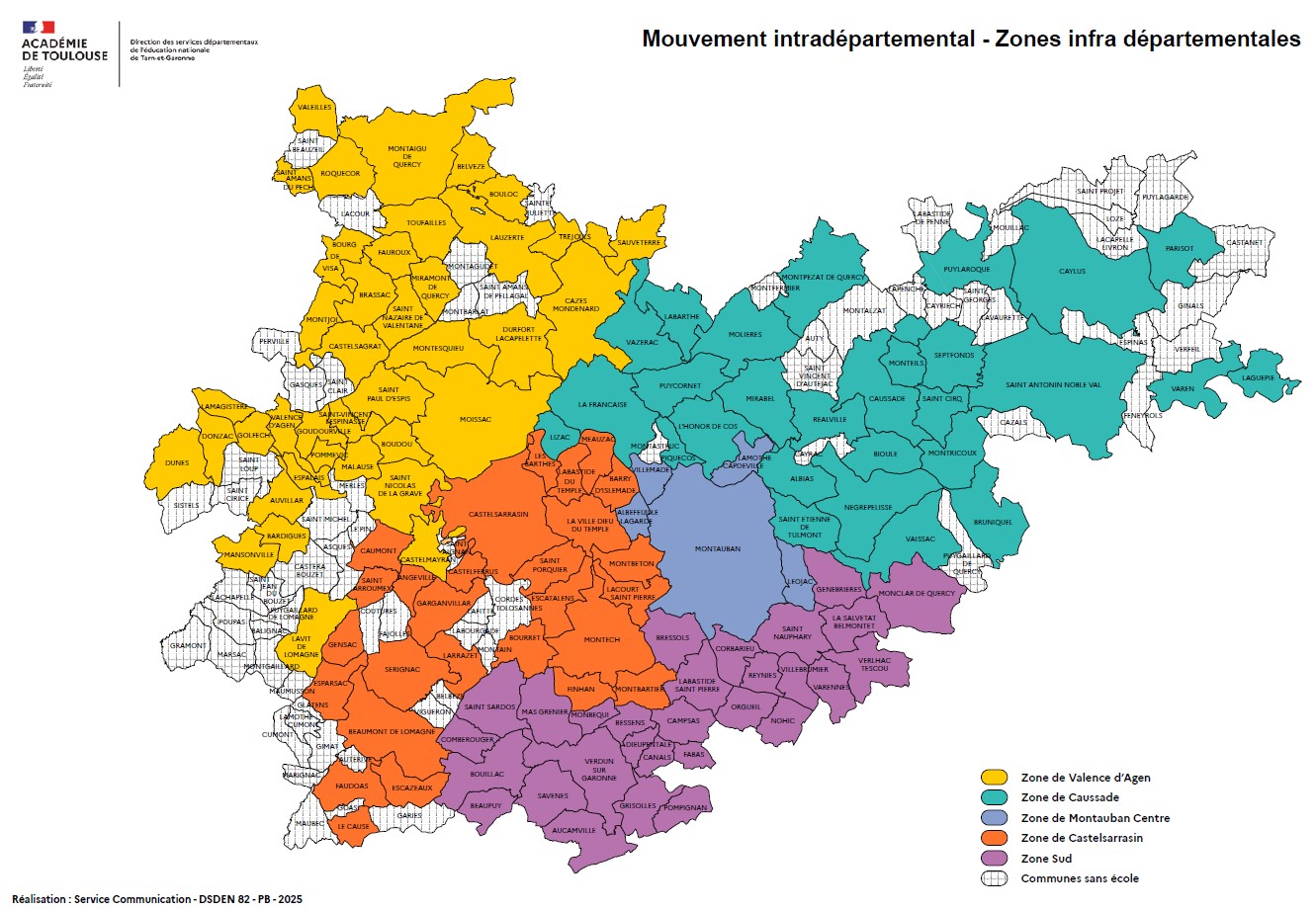 carte des zones infra